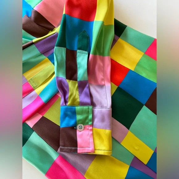 DOLCE & GABBANA fitted silk satin button down shirt blouse. Pristine. Sz 38 - Picture 8 of 9